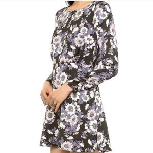 Free people sunflower button dress cinched waist